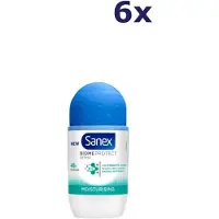 Sanex 6x Deodorant Roller Dermo Moisturising 50 Ml