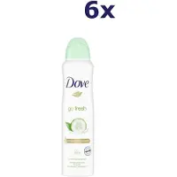 Dove 6x Deospray - Go Fresh Komkommer 150 ml