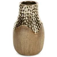 Eurofirany Decoratieve Vaas Nevia 15x15x23 cm Lichtbruin Keramiek