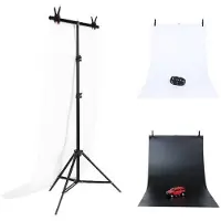 Puluz Achtergrondondersteuning Voor Fotostudio + Achtergronddoeken Dca0976 70x200 Cm 2 Stukken