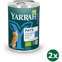 Yarrah cat blik pate vis kattenvoer 2x 12x400 gr