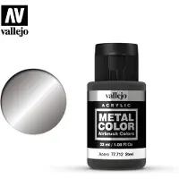 Vallejo Hobbyverf Acrylverf - 77712 Metal Color Steel - Acryl (32 ml) Verf flesje - 32 ml