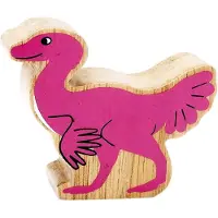 Lanka Kade houten dinosaurus speelgoed roze Caudipteryx medium educatief.