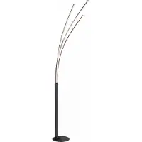 Leuchtendirekt JUST LIGHT MAJA LED vloerlamp, warm wit licht, 18,6W, 3-standen, zwart, model 15383-18