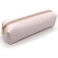 Markenlos Lederen etui, groot etui, etui van Polyurethanleer, etui voor meisjes, voor school, studenten, kantoor, tieners (roze)