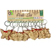BG Sleutelhangers Fotolijstje van Hout - Voordeelset met 12 stuks – Kleuren of Verven – DIY Foto sleutelanger – Creatief Knutselen Cadeau – Schattig Uitdeelcadeau
