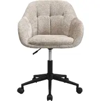 Vente-unique Bureaustoel - Getextureerde stof - Beige - Verstelbare hoogte - LASSANDRA