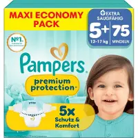Pampers - Premium Protection - Maat 5+ - Mega Pack - 75 luiers - 12/17KG