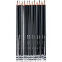 Bruynzeel teens hb grafietpotlood met gumtip set 12
