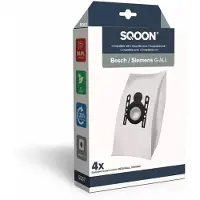 SQOON Stofzuigerzakken Geschikt voor Bosch / Siemens Modellen – Vervangt Modellen 577549 / 00577549 / BBZ51FGALL – High Filtration voor Optimale Stofopname en Bescherming - (SQ07) - 4 Stuks
