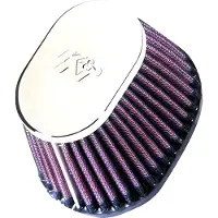 K&N universeel ovaal filter 54mm aansluiting, 102mm x 76mm Bodem, 76mm x 51mm Top, 70mm Hoogte (RC-0