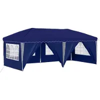 vidaXL Opklapbare feesttent, 575 x 288 x 245 cm, blauw