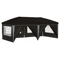 vidaXL Opklapbare feesttent, 575 x 288 x 245 cm, zwart