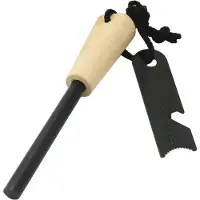 Ren Fire kit - Firesteel - Vuurmaker - Zwart - 14cm x 4cm x 3cm