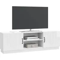 vidaXL TV Kast Hoogglans Wit 150 x 31 x 47 cm Bewerkt hout