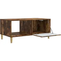 vidaXL Salontafel Gerookt eiken 90 x 50 x 40 cm Bewerkt hout