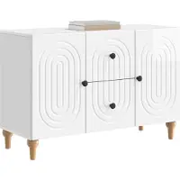 vidaXL TV Kast met lade Hoogglans Wit 89 x 34,5 x 60 cm Bewerkt hout