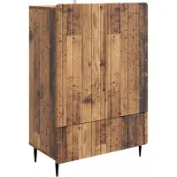 vidaXL Dressoir met lade Oud hout 66 x 34,5 x 97 cm Bewerkt hout