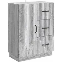 vidaXL Dressoir met lade Grijs sonoma 66 x 34,5 x 87 cm Bewerkt hout