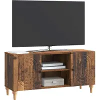 vidaXL TV Kast Oud hout 102 x 34,5 x 50 cm Bewerkt hout