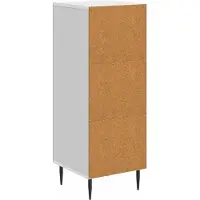 vidaXL Dressoir Hoogglans Wit 33 x 34,5 x 89,5 cm Bewerkt hout
