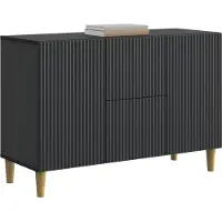 vidaXL Dressoir Zwart 89 x 34,5 x 60 cm Bewerkt hout