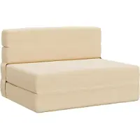 vidaXL Vouwbare Sofa Bed Crèmekleurig 100 x 80 x 60 cm Stof