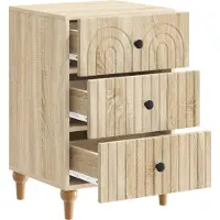 vidaXL Nachtkastje met lade Sonoma Eiken 43x 41 x 66,5 cm Bewerkt hout