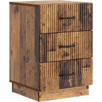 vidaXL Nachtkastje met lade Oud hout 43 x 41 x 63,5 cm Bewerkt hout