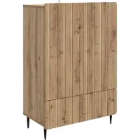 vidaXL Dressoir Artisanaal eiken 66 x 34,5 x 97 cm Bewerkt hout