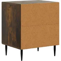 vidaXL Nachtkastje Gerookt eiken 43 x 34,5 x 50 cm Bewerkt hout