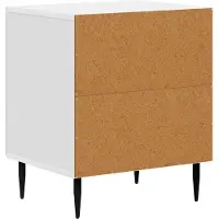 vidaXL Nachtkastje 2 pcs Hoogglans Wit 43 x 34,5 x 50 cm Bewerkt hout