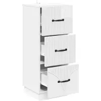 vidaXL Ladekast 33 x 34,5 x 87 cm Bewerkt hout Hoogglans Wit