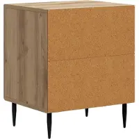 vidaXL Nachtkastje Artisanaal eiken 43 x 34,5 x 50 cm Bewerkt hout