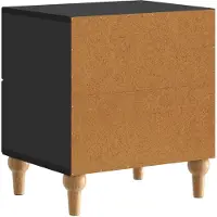 vidaXL Nachtkastje met lade 2 pcs Zwart 43 x 34,5 x 48 cm Bewerkt hout