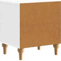 vidaXL Nachtkastje Hoogglans Wit 43 x 34,5 x 48 cm Bewerkt hout