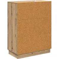 vidaXL Ladekast 66 x 34,5 x 87 cm Bewerkt hout Artisanaal eiken