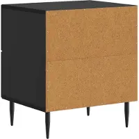 vidaXL Nachtkastje met lade Zwart 43 x 34,5 x 47,5 cm Bewerkt hout