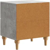 vidaXL Nachtkastje met lade Betongrijs 43 x 34,5 x 48 cm Bewerkt hout