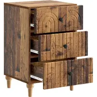 vidaXL Nachtkastje Oud hout 43x 41 x 66,5 cm Bewerkt hout