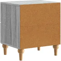 vidaXL Nachtkastje 2 pcs Grijs sonoma 43 x 34,5 x 48 cm Bewerkt hout