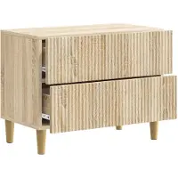 vidaXL Nachtkastje Sonoma Eiken 62 x 34,5 x 48 cm Bewerkt hout