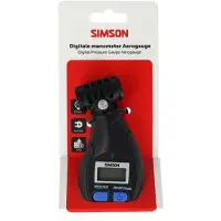 Simson Aerogauge Digitale Bandenspanningsmeter – Fiets – Presta & Schrader – Zwart