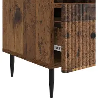 vidaXL TV Kast met lade Oud hout 102 x 34,5 x 50 cm Bewerkt hout