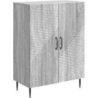 vidaXL Dressoir Grijs sonoma 66 x 34,5 x 89,5 cm Bewerkt hout