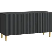 vidaXL TV Kast 99 x 34,5 x 50 cm Zwart Bewerkt hout
