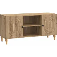 vidaXL TV Kast 102 x 34,5 x 50 cm Artisanaal eiken Bewerkt hout