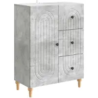vidaXL Dressoir met lade Betongrijs 66 x 34,5 x 90 cm Bewerkt hout