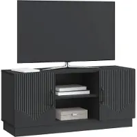 vidaXL TV Kast Zwart 102 x 34,5 x 47 cm Bewerkt hout