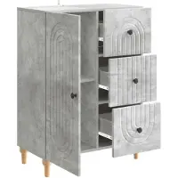 vidaXL Dressoir met lade Betongrijs 66 x 34,5 x 90 cm Bewerkt hout
